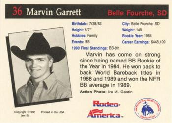 1991 Rodeo America Set B #36 Marvin Garrett Back